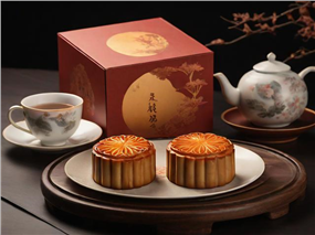 中秋月饼礼盒茶歇摄影图片